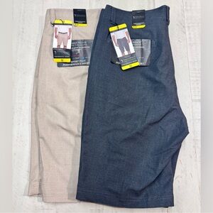 Set of two Pebble Beach Men's Dry-Luxe Performance Golf Shorts, size w 32